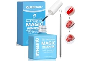 QULLMARTLE 1pcs (15ml) Gel Acrylic Nail Polish Remover,Included Cuticle Pusher,Professional Gel Polish Remover for Nails,Magic Gel Remover Easily & Quickly Nail Polish Remove in 3-5 Minutes