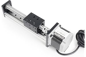 RATTMMOTOR Guida Lineare 100 mm CNC da Tavolo, SFU1605 Con Mandrino a Sfera e Motore Passo-Passo NEMA23