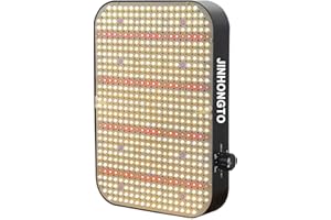 JINHONGTO Lampada orticola da 130 Watt (1000 W equivalente), LED IR e UV inclusi, dimmerabile lampada per piante interne, funzione di ghirlanda e sistema di raffreddamento potente.