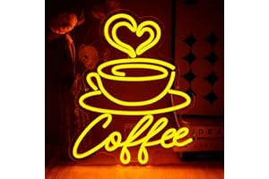 OYCGZV Coffee Neon Sign LED Neon Coffee Sign Wall Coffee Light Advertising USB LED Sign for Cafe Drinks Shop Home Kitchen Wall Decoration Bar Restaurant Club Business Party