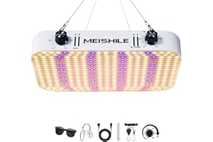 MEISHILE 1200w LED Lampe Horticole, Double Dimmable VEG BLOOM Double Mode Lampe De Culture, Lampe LED Horticole, Lampe Horticole Spectre Complet pour Tente de Culture, Hydroponique(Planche Quantique)