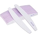Lima per unghie, 20 Pezzi Lima unghie Professionale a Doppia Faccia Riutilizzabile 100/180 Grana per Uso Domestico e Salone, 