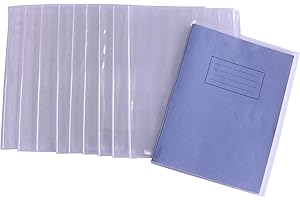 Bright Ideas BI9001 22,9 x 17,8 cm transparente Buchumschläge (10 Stück) aus abwischbarem und stabilem PVC für Schulhefte, farblos, PK10 A5