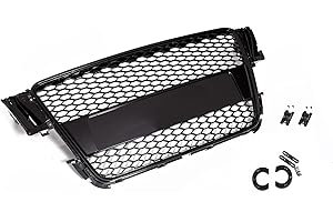 GOINGFAST Parrilla de ajuste frontal brillante para Audi A5 B8 8T S5 RS