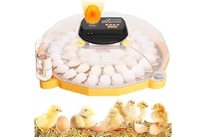 TAIMIKO 48-Egg Incubator with Automatic Turning, Digital LED Display, Automatic Humidity Control for Chicken, Duck, Quail, Poultry and Pigeon Eggs
