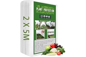 Vegamall 2 * 5m Wintervlies für Pflanzen Frostschutz 30gsm Pflanzenvlies Frostschutz, Vlies Pflanzenschutz Winter für Außen- und Zimmerpflanzen