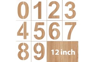 Paket med 10 stora siffraschabloner, 30 cm återanvändbara plastsiffraschabloner, 0-9 sprayschabloner, trottoarkantens adressschablon, siffror, markering, garageparkeringsplatser, husnummer, brevlådor