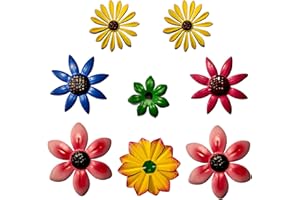 TIN DREAMS FACTORY Calamite Frigorifero Dipinte a Mano, Calamite per Lavagna Magnetica, Calamite Decorative in Metallo, Magneti e Decorazioni in Metallo con Design Floreale Unico per Casa o Ufficio