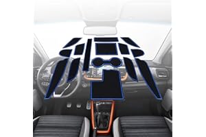 BIXUAN Gumowa mata Kompatybilna z Kia Stonic 2021 2020 2019 2018 Antypoślizgowe maty do uchwytów na kubki deski sterujące i schowki samochodowe,Akcesoria samochodowe konsoli środkowej, niebieski