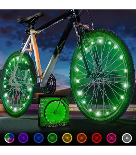 Luci Per Raggi Bici Legami - Set 2 Clip Luminose Con LED Bianco E Rosso, Batterie Incluse - Foto 3