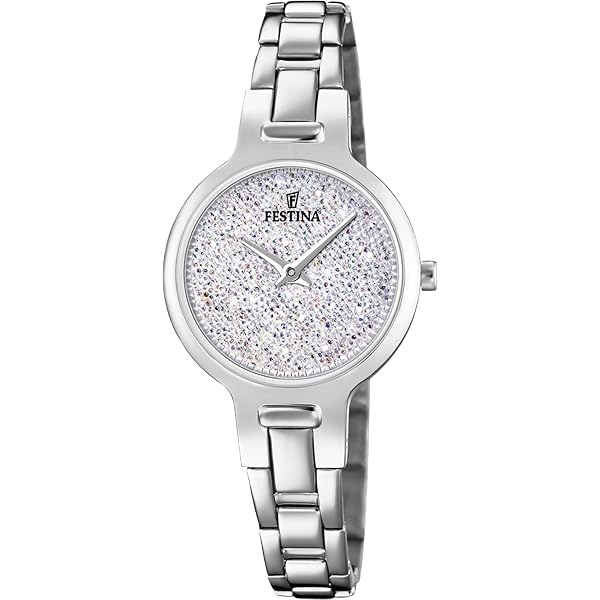 Montre Femme Festina Quartz - Cadran Blanc, Acier Inoxydable, étanche 50m, Vintage