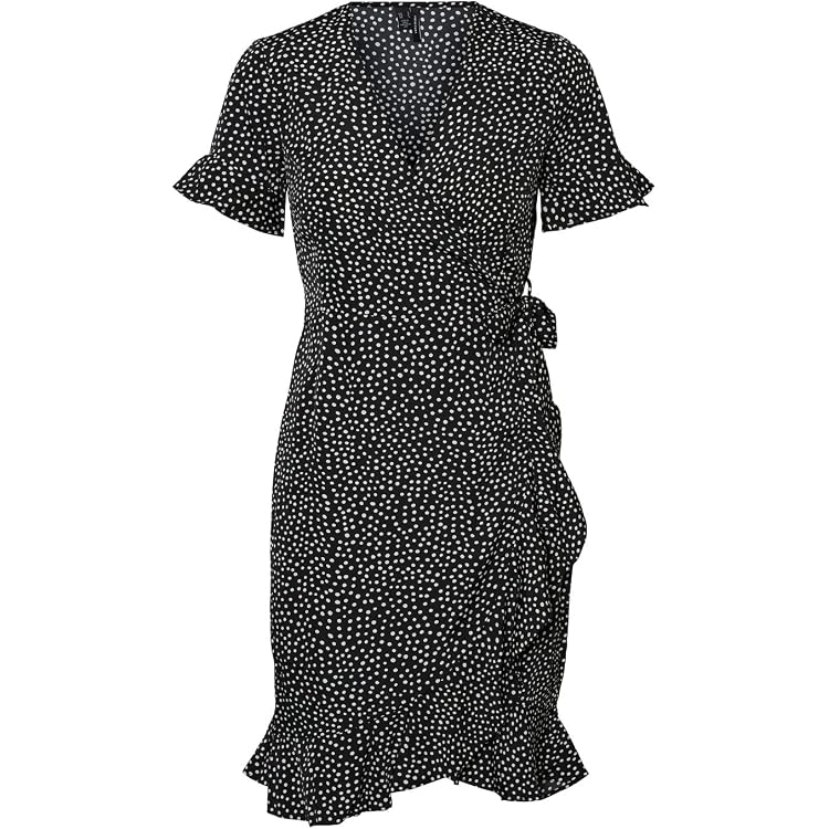 VERO MODA Damen Kleid Olivia - Kurz, Aus Recyceltem Polyester, Regular Fit