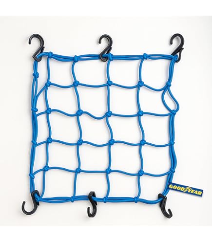 X AUTOHAUX 2 Pcs 40 x 40 cm 49 Holes Motorcycle Luggage Cargo Net