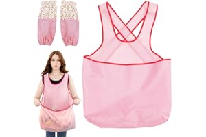 LARALILY Wäschekittel Großer Tasche, Laundry Apron Tragbare Trockenschürze ärmellose Wäscheschürze Oxford-Tuch Gartenschürze mit Großer Tasche Wird zum Wäschetrocknen für Hausarbeiten und Gartenarbeiten