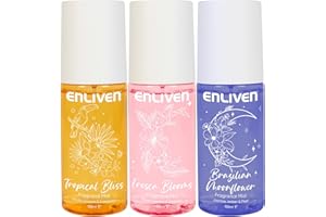 Enliven Body Mist for Women - 150mlx3 Pack - Tropical Bliss, Fresca Blooms & Brazilian Moonflower Body Spray - Gifts For Women - Fragrance Body Mist - Womens Body Spray