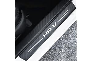 JYMLOV Pegatinas Protective de Umbral de Puerta, para Hon-da HRV HR-V 2013-2023, 4 Piezas Antiarañ Desgaste Decorativo Accesorios Protector Pegatinas,Black