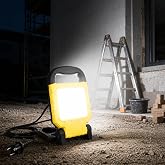 45W Seyyar LED Projekt&ouml;r &ndash; 6400K Beyaz Işık, 4900 L&uuml;men, 360W Eşdeğer, 1.5 m Kablolu, Katlanabilir Taşınabilir &Ccedil;alışma Lambas