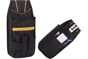 GUANGYU Werkzeugtasche,Werkzeug Organizer, Praktischer Werkzeughalter mit großen und kleinen Taschen Robust Werkzeugbeutel für Elektriker, seitliche Gürteltasche mit Metall-Gürtelclip