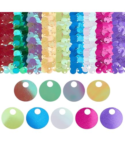 Paillettes Colorate Per Artigianato - 6 Colori, Diametro 2-3 Mm, Confezione Da 3000 Pezzi - Foto 9