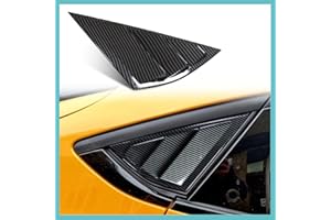 AOSKONOLOGY AOSK Seitenfenster-Abdeckung für Mustang Mach E Viertel-Seitenfenster, Visierabdeckung, ABS (V2 Kohlefaser)