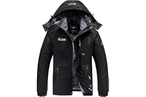 WILLONG Men's Waterproof Fleece Ski Jacket Windproof Outdoor Warm Winter Coats