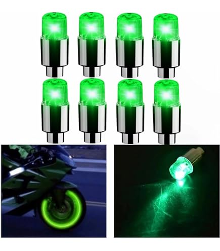 Produktbild von XIRUJNFD Universal Fluorescent Car Tire Valve Caps 4pcs, Luminous Tire Valve Stem Caps, Fluorescent Car Tire Valve Caps For Most Cars, Truck, SUV, Motorcycles, Bike (Blue,4pcs