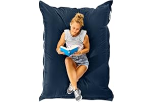 Green Bean© Pouf XXL 140x180cm 380L Enfants&Adultes Bean Bag Remplissage de Perles EPS Pouf Géant Grand Extérieur Outdoor Coussin Repos Siège Sol Lavable Résistant aux Intempéries Lounge