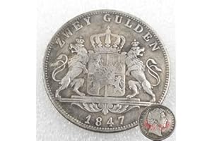 FKaiYin 1847 Anciennes pièces de monnaie de l'Empire allemand - Pièce de monnaie originale non circulée - Excellente pièce commémorative pour papa/ami/mari Expérience future