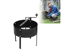 JOIEYOU Gartensieb Kompostsieb 40 x 45cm Handkurbelsieb Erdsieb Feinmaschiges Sieb Durchwurfsieb Komposter für Rasen und Garten