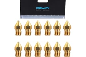 KOYOFEI Creality Lot de 12 buses MK8 pour imprimante 3D FDM, buses en laiton à paroi intérieure lisse sans paillettes pour filament de 1,75 mm, compatibles avec imprimante 3D Eender 3/Ender 3 V2/Ender 5/CR 10