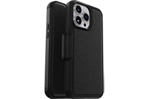 ‎OTTERBOX OtterBox 77-88573 Strada Skórzane Etui do iPhone 14 Pro Max, Wstrząsoodporne, Miejsce na Karty, Potrójnie Przetestowane Zgodnie ze Standardem Wojskowym, Czarne