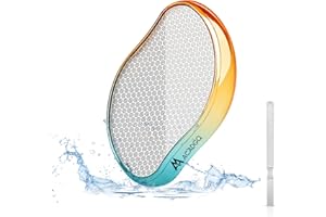 A3A ACADGQ Lima Pies de Nano Vidrio, Lima Durezas Pies Profesional, 2 en 1 Húmedo y Seco Adecuado Para Que las Familias Quita Callos Pies, Bicolor