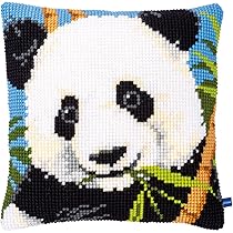 Vervaco Punto De Cruz Kit Cojin Decorativo PANDA Manualidades