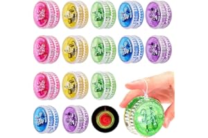 AVCXEC 15 PCS Light Up Yo Yo, Yo Yo Kids, LED Yo Yo Ball, Responsive Ball Bearing Yoyo, LED Yoyo Toys Kids, Yo Yo Ball for Beginner Kids Gifts Party Favors Birthday Classroom Prizes