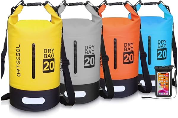 Blackace arteesol Sac Sec 5L 10L 20L 30L Étanche avec Sangle Réglable pour Kayak Bateau Excursion Canoë Pêche Rafting Natation Snowboard