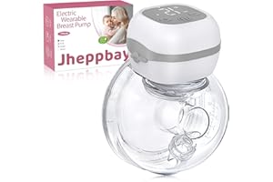 Jheppbay Sacaleches Electricos Manos Libres Portátil - Extractor de Leche Materna con Función de memoria, Sin BPA, con 21mm/24mm Brida (Blanco, 1 Pieza)