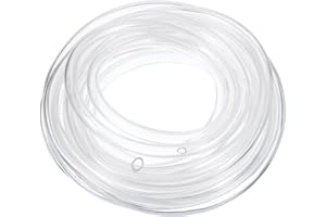 sourcing map Tube en PVC, 5,5 mm de diamètre intérieur x 7,5 mm de diamètre extérieur – Tuyau d'eau en vinyle transparent léger et flexible pour aquaponie, tuyau d'air, irrigation