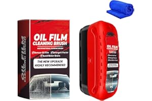 LLELEMAMO Drivecarjoy Glass Cleaning Board, Bloame Glass Cleaning Board for Windshield, Invisposture Glass Cleaner, Automotive Oil Film Cleaning Brush, Universal Glass Cleaning Wipe Board, for Car Window (1Set)