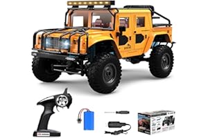 Fisca RC Rock Crawler 1/12 4 x 4, 2,4 GHz 4 WD, veicolo fuoristrada, pick-up RTR, scala completa fuoristrada, cingolato per adulti