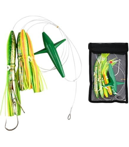 Kit Pesca A Traina Artigianale | 3 Pezzi: Teaser E Octopus | Per Tonni, Tonnetti, Lampughe | Accessori Mare - Foto 9