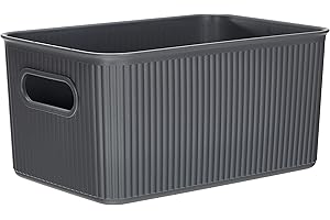 TATAY Storage Box Baobab, 5L Capacity, Polypropylene, BPA free, Anthracite Grey. Measures 18.1 x 27.2 x 13 cm