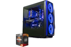 REALTECHNOLOGY Pc Desktop Amd Ryzen 5 5600G 4.40Ghz 6-Core,Ram Ddr4 16Gb 3200mhz,Ssd M2 1Tb Nvme,AMD Radeon Graphics Integrata,Wifi,Windows 11 Pro,Computer Fisso Assemblato