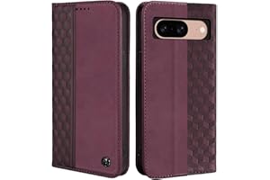 CXTCASE Funda Google Pixel 8, Funda Tapa Libro Movil Carcasa PU Cuero para Google Pixel 8, Tipo Libro Flip Wallet Case, Vino Tinto