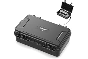 NEEWER Hard Case Kompatibel mit DJI Osmo Pocket 3 & Creator Combo Zubehör, IP67 Wasserdicht Stoßfest Tragbare Reise Aufbewahrungstasche mit Maßgeschneiderten Schaumeinsätzen & 17 Fächern, AC022