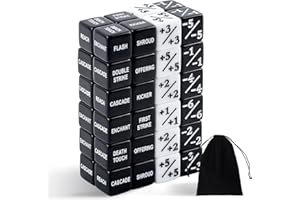 QUTHZZHY 48 Stück Würfel Zähler Magic The Gathering Würfel D6 Würfelzähler Token Magic Dice Loyalität Zähler Dice Kompatibel mit MTG Kartenspiel Zubehör mit Aufbewahrungsbeutel (Schwarz &Weiß)