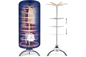 CONBLOM Heated Clothes Airer, 900W Electric Clothes Dryer, 12kg 2-layer Circulates Hot Air Airer Machine for Quick Drying