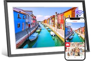 FRAMEO 15,6-tums intelligent trådlös digital fotoram, 1920x10800 IPS-LCD-pekskärm, automatisk rotation för stående och l
