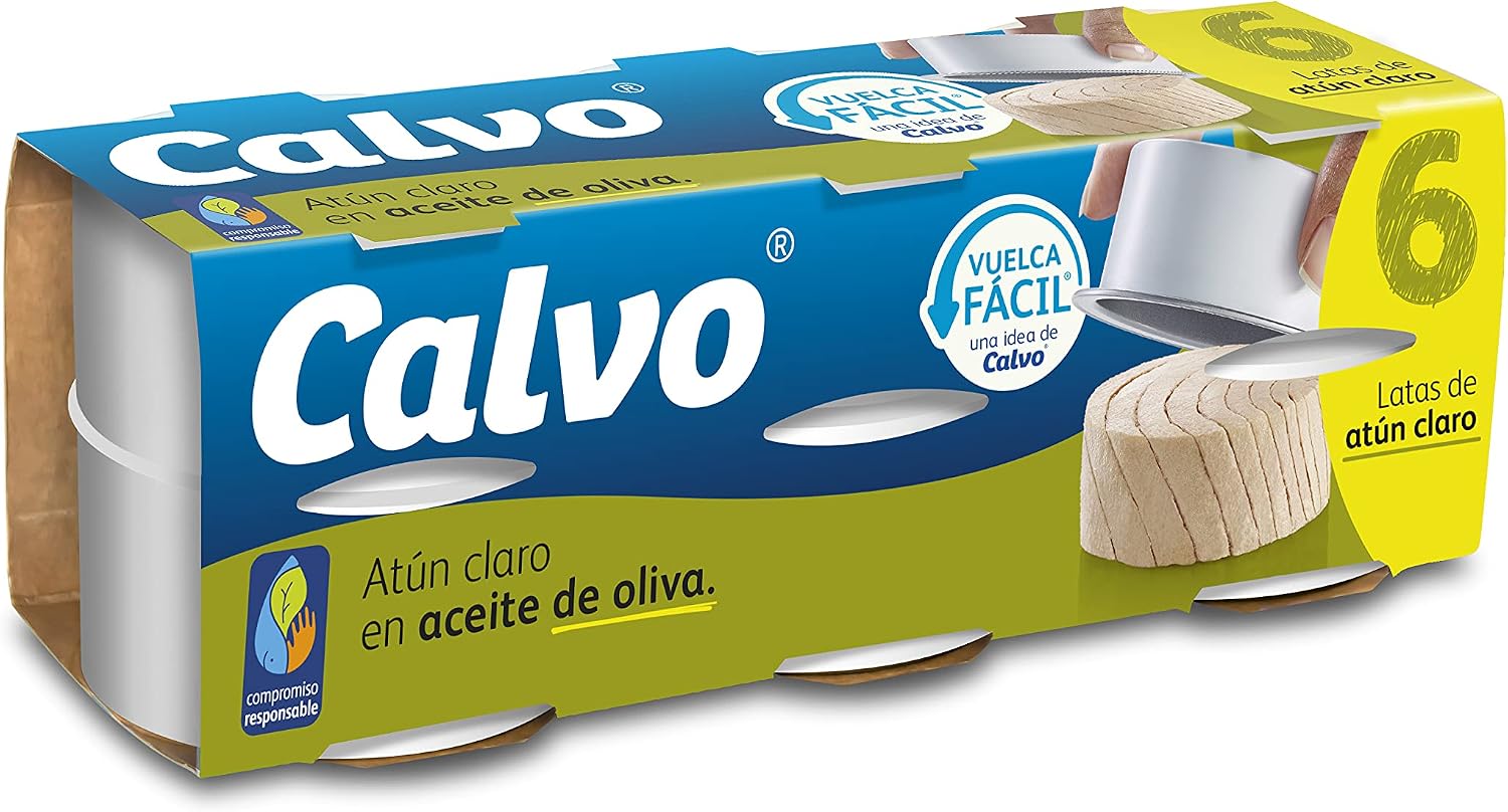 Calvo Atún Claro en Aceite de Oliva Pack6 x 65g