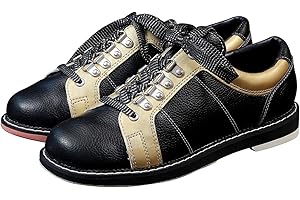 Blissbuilt Herren-Bowlingschuhe,Bowling-Schuhe,Anti-Rutsch Leder Bowlingschuhe,Leichte Atmungsaktive Bowlingschuhe,Lace Up Leichte Rasen Bowling Schuhe,Für Anfänger Und Fortgeschrittene