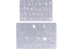 U-horizon Numbers and Alphabet Letters with A-Z Lowercase/Uppercase Letters Set of 2 Metal Cutting Dies Alphabet Stencils, Steel Cutting Dies for DIY Craft, Card Making